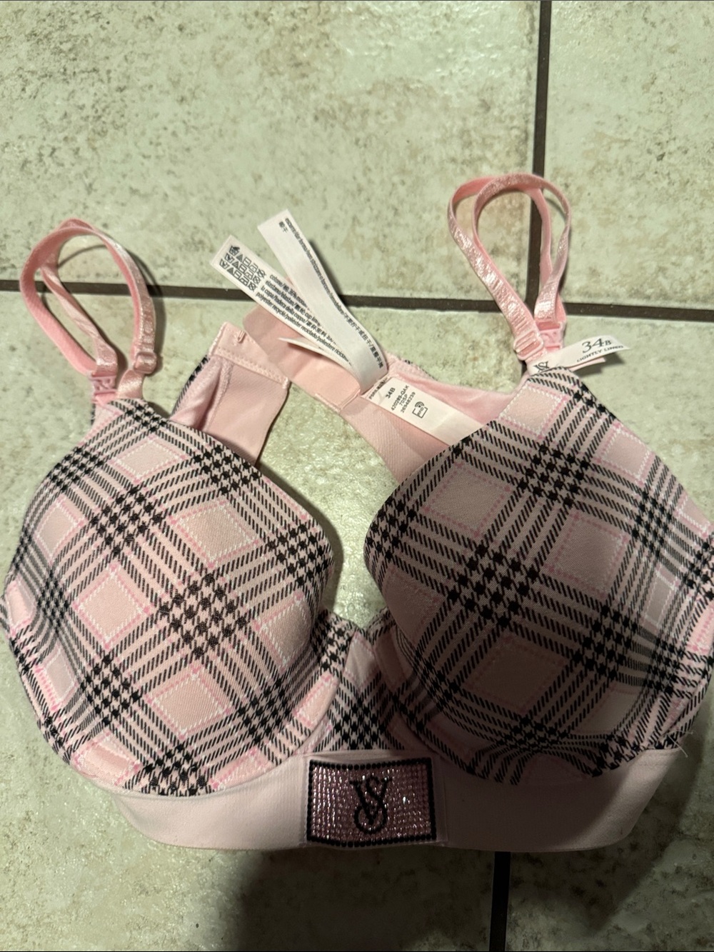 Victoria's Secret Pink Plaid Push-Up Bra